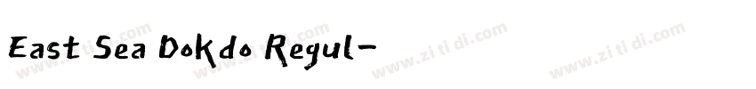 East Sea Dokdo Regul字体转换